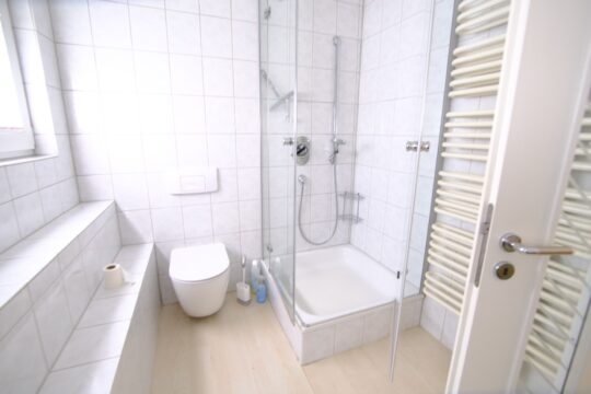 Badezimmer mit Dusche und WC im OG