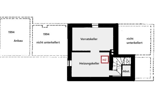Grundriss Teilkeller