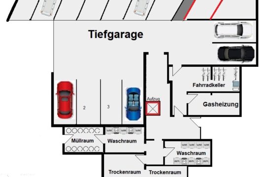 Grundriss Tiefgarage