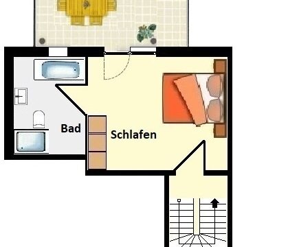 Grundriss Schlafen-Arbeiten