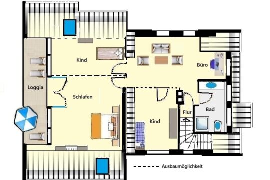 Grundriss Obergeschoss