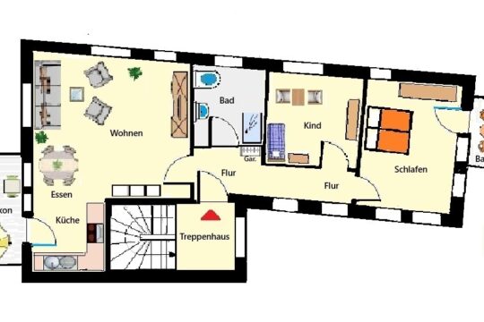 Grundriss Wohnung Nr. 7 (2.OG)