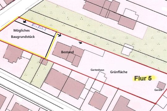 ca. 415 m² Bauland auf dem Flurstück